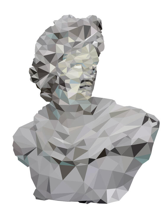 Low poly portrait